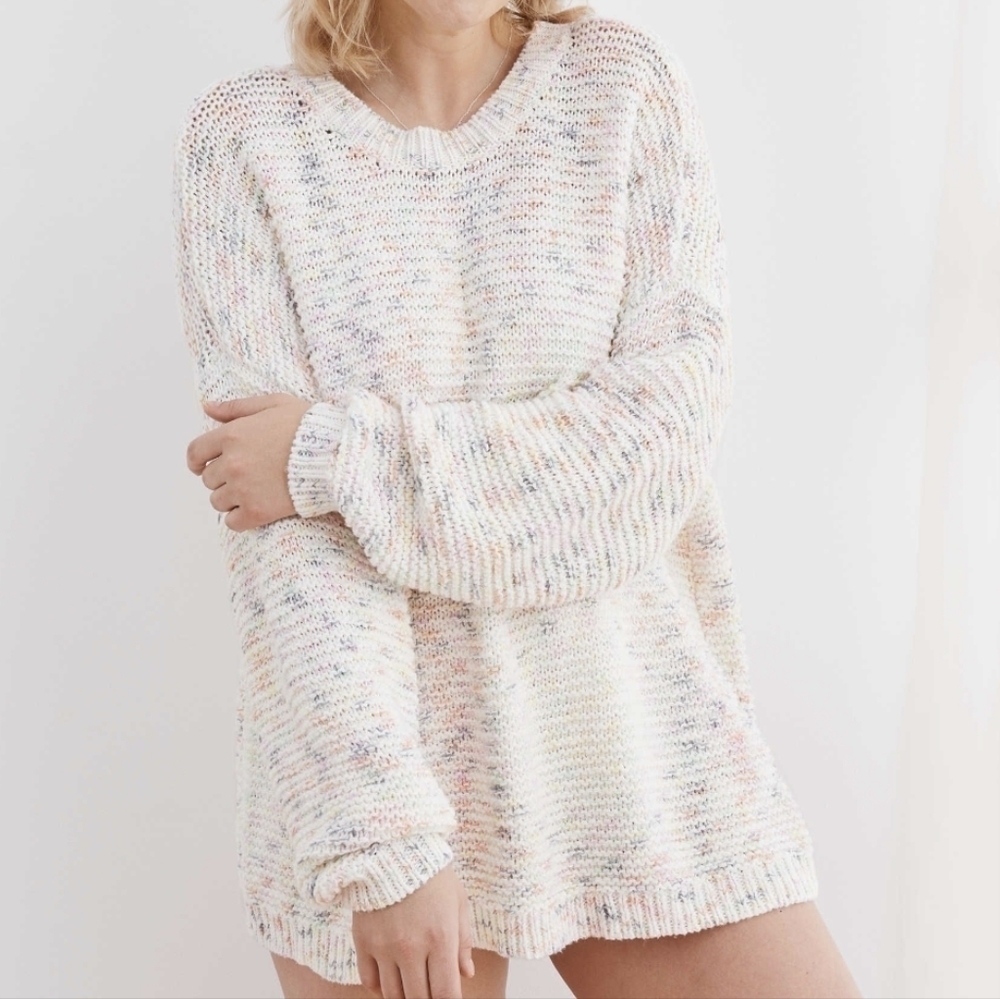 Aerie║Rainbow Knit Sweater║Size M